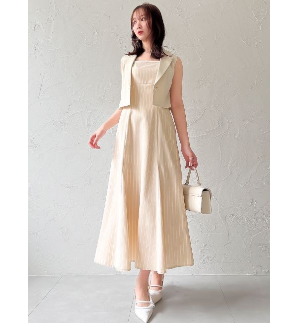 dazzlin「クロップドジレセットアップ」|ワンピース|