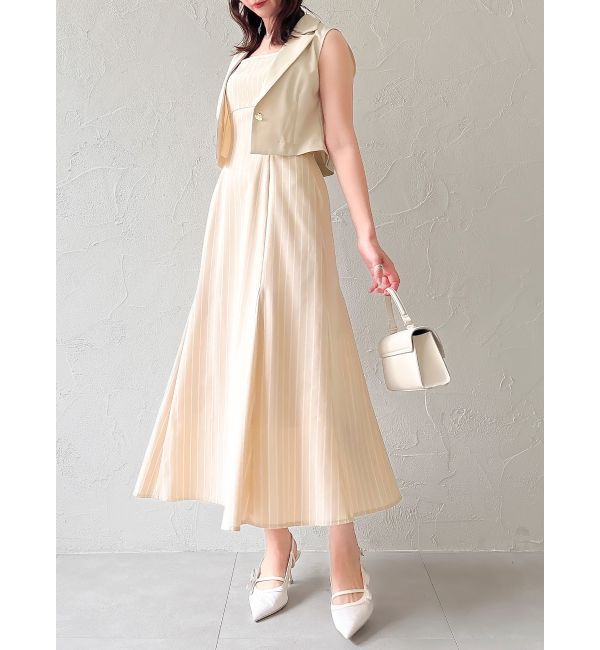 dazzlin「クロップドジレセットアップ」|ワンピース|