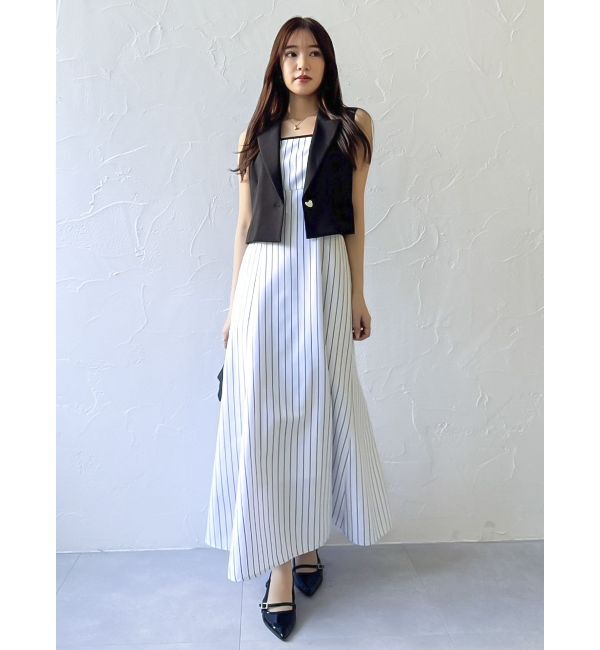 dazzlin「クロップドジレセットアップ」|ワンピース|