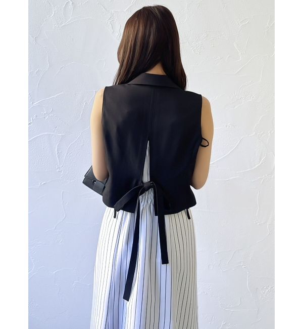 dazzlin「クロップドジレセットアップ」|ワンピース|