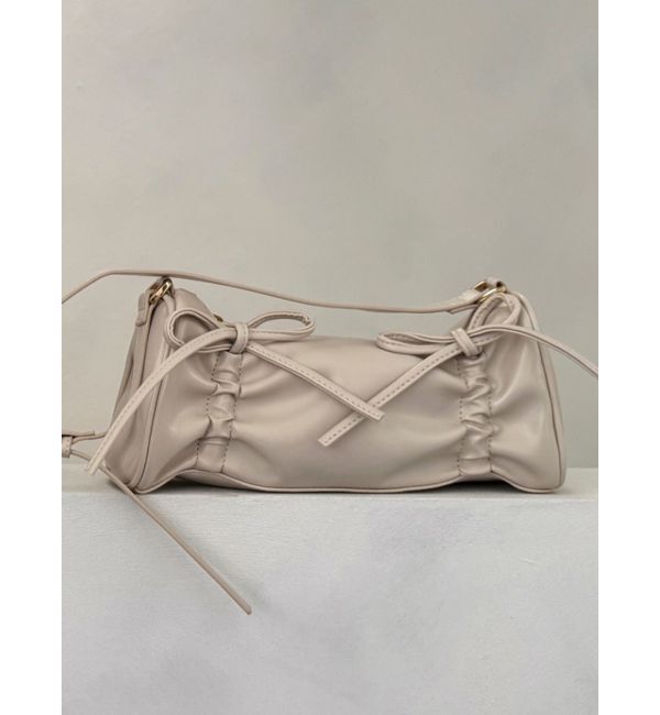 dazzlin「ダブルギャザーリボンバッグ」|その他|アイボリー