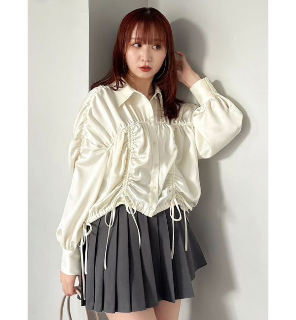 dazzlin「2WAYギャザーシャツブルゾン」|ブルゾン・スタジャン|