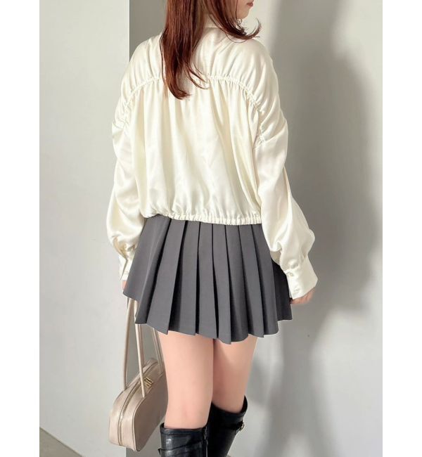 dazzlin「2WAYギャザーシャツブルゾン」|ブルゾン・スタジャン|