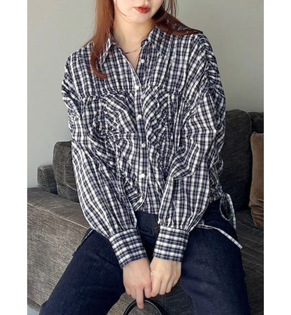 dazzlin「2WAYギャザーシャツブルゾン」|ブルゾン・スタジャン|ミックス