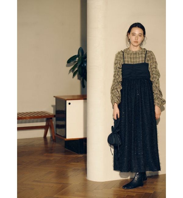 Ungrid「スパンコールデザインキャミワンピース」|ワンピース|