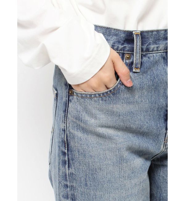 Ungrid「クロップドスリットストレートデニム」|デニム|