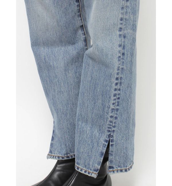 Ungrid「クロップドスリットストレートデニム」|デニム|