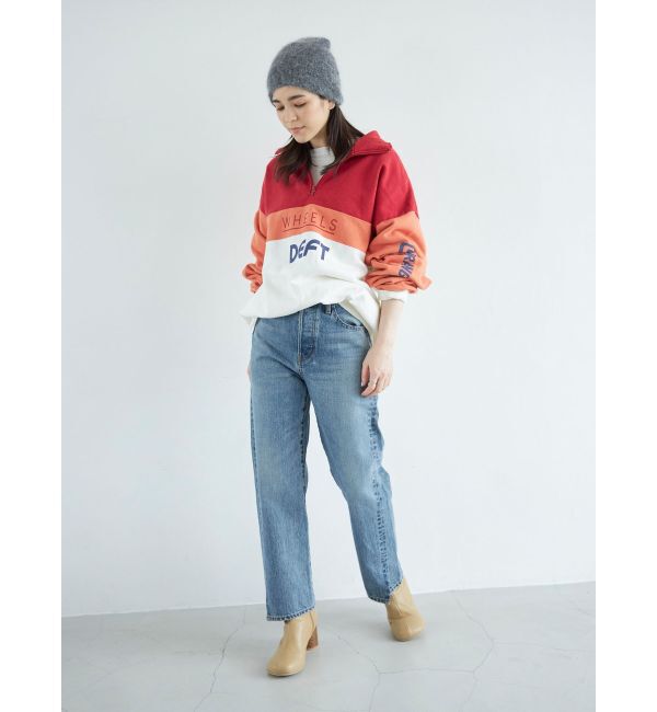 Ungrid「クロップドスリットストレートデニム」|デニム|