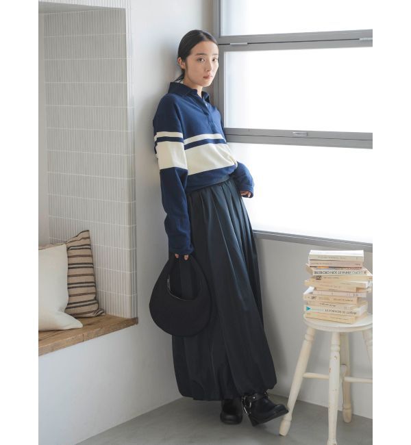 Ungrid「バイカラーポロシャツ」|ポロシャツ|