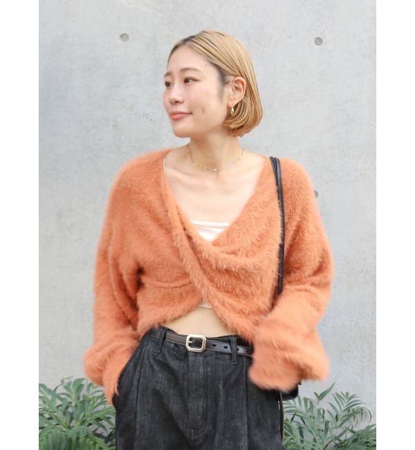 Ungrid「2wayデザインシャギーニット」|ニット・セーター|オレンジ