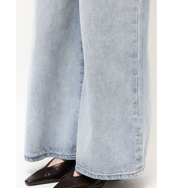 LAGUNAMOON「タックデニムワイドパンツ」|デニム|