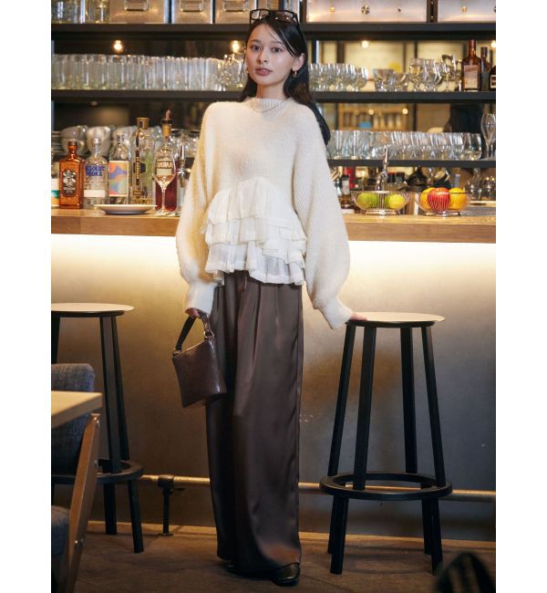 LAGUNAMOON「ウエストドロストサテンパンツ」|その他|