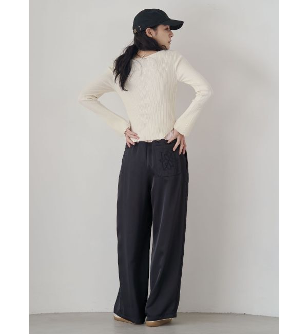 LAGUNAMOON「ウエストドロストサテンパンツ」|その他|