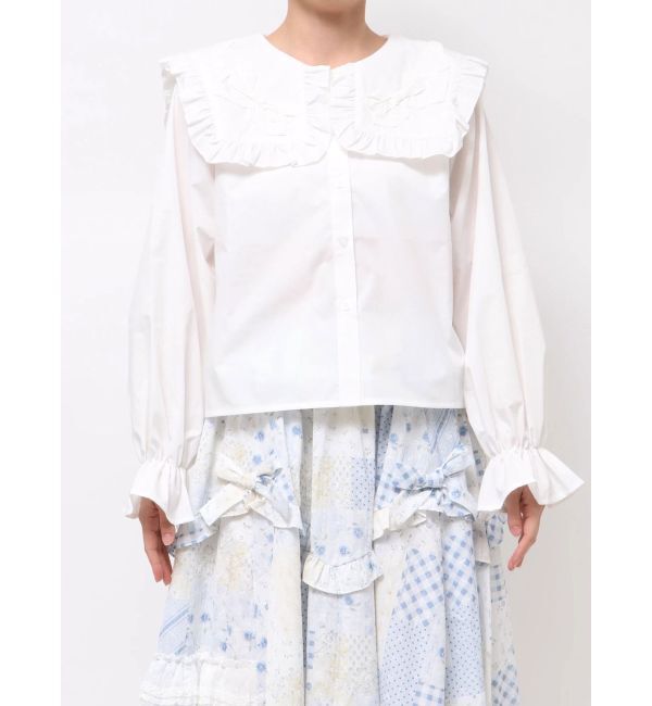 merry jenny「ribbonフリルカラーブラウス」|シャツ・ブラウス|