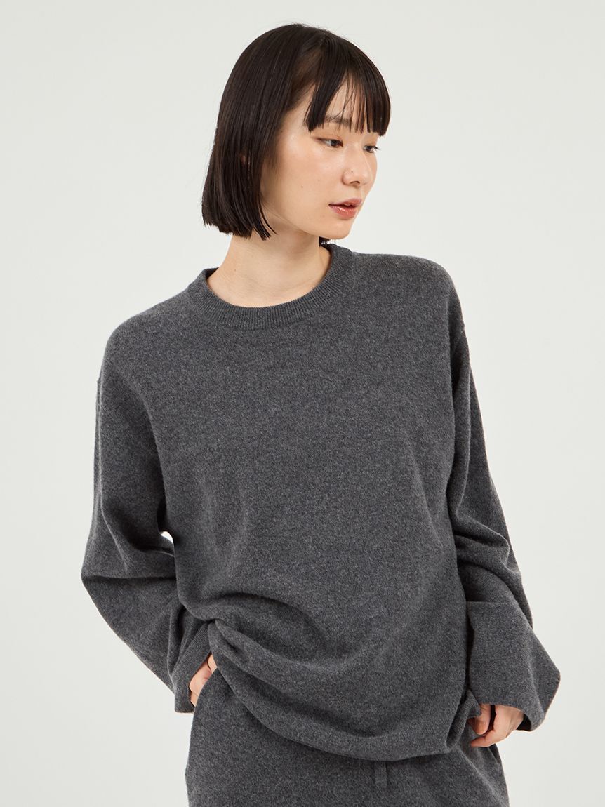 emmi atelier「【セットアップ対応】ラムウールオーバーニットトップス」|ニット・セーター|