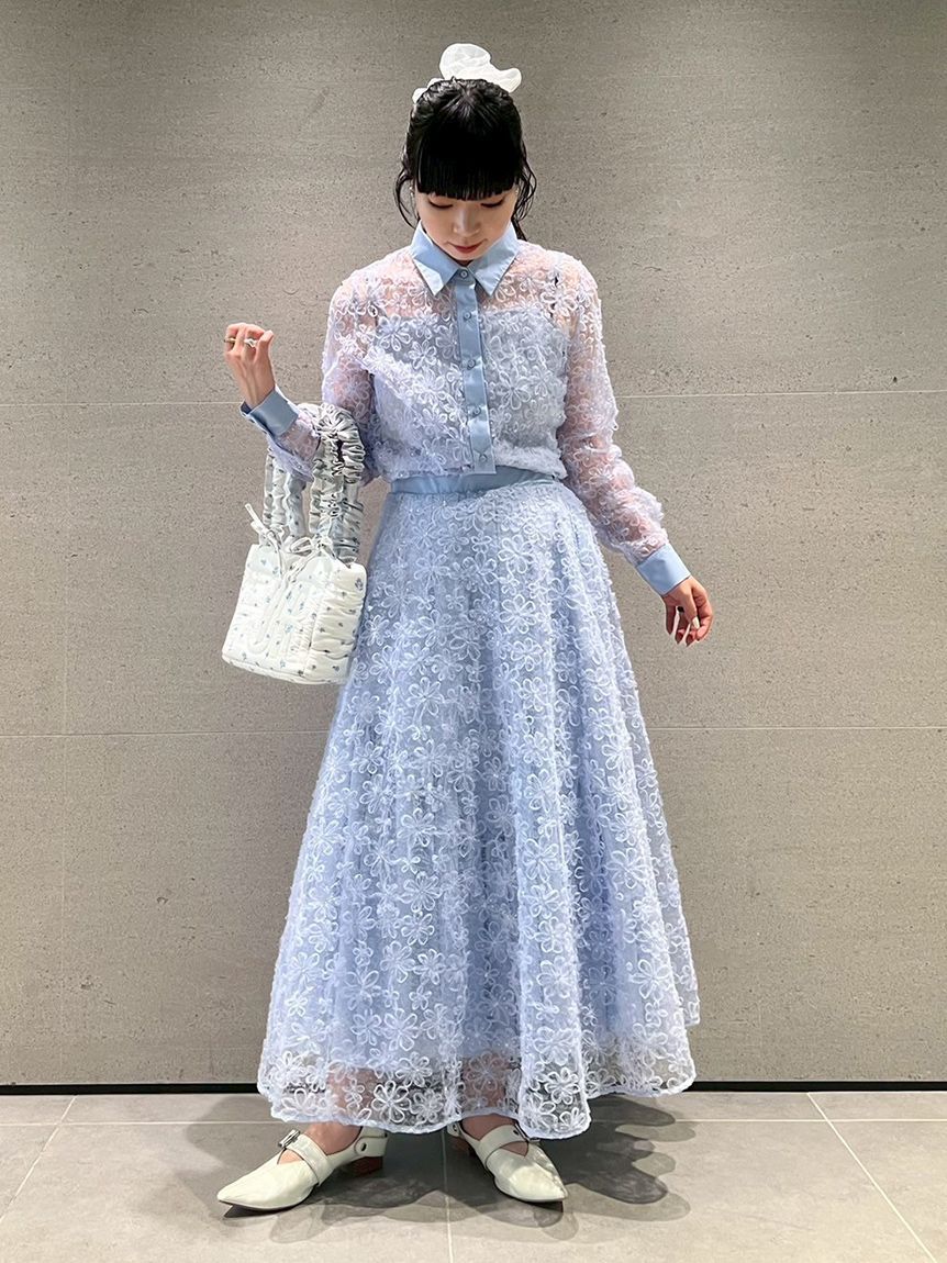 FURFUR「立体フラワーレーススカート」|スカート|