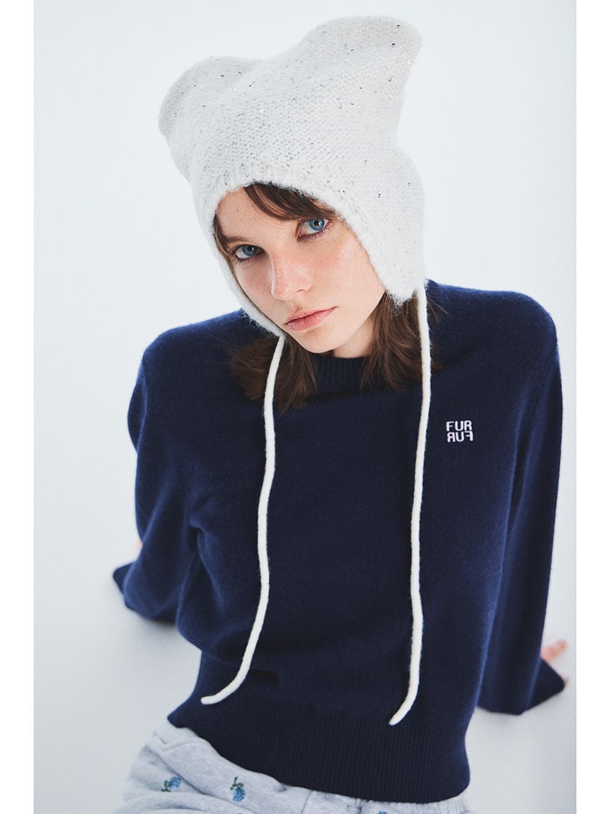 FURFUR「ロゴ刺繍クルーネックセーター」|ニット・セーター|