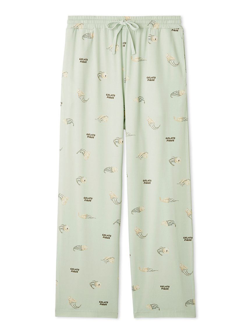 GELATO PIQUE HOMME「【HOMME】sleeping cat 総柄ロングパンツ」|ルームウェア|MNT
