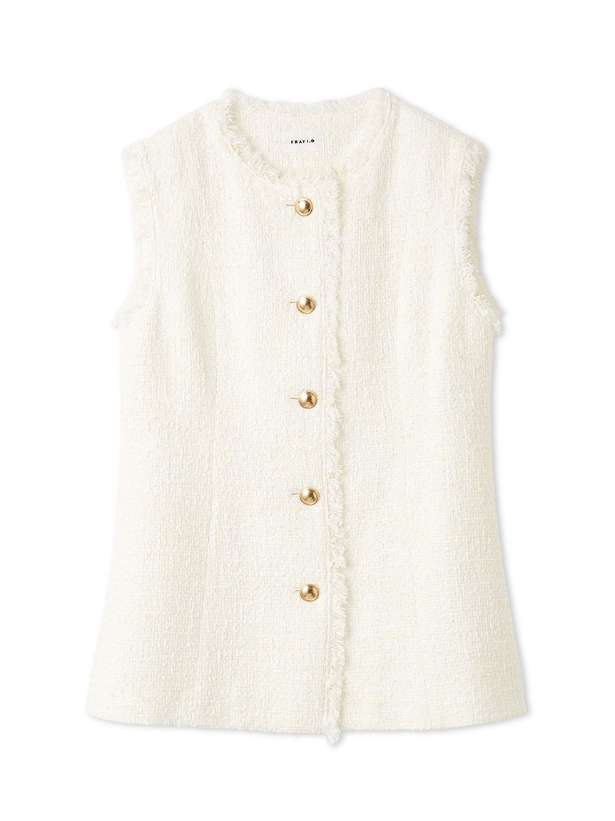 FRAY I.D「ツイードペプラムジレ」|ダウンベスト・ベスト|