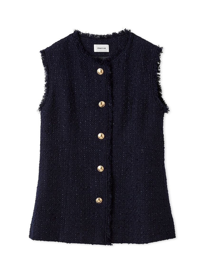 FRAY I.D「ツイードペプラムジレ」|ダウンベスト・ベスト|