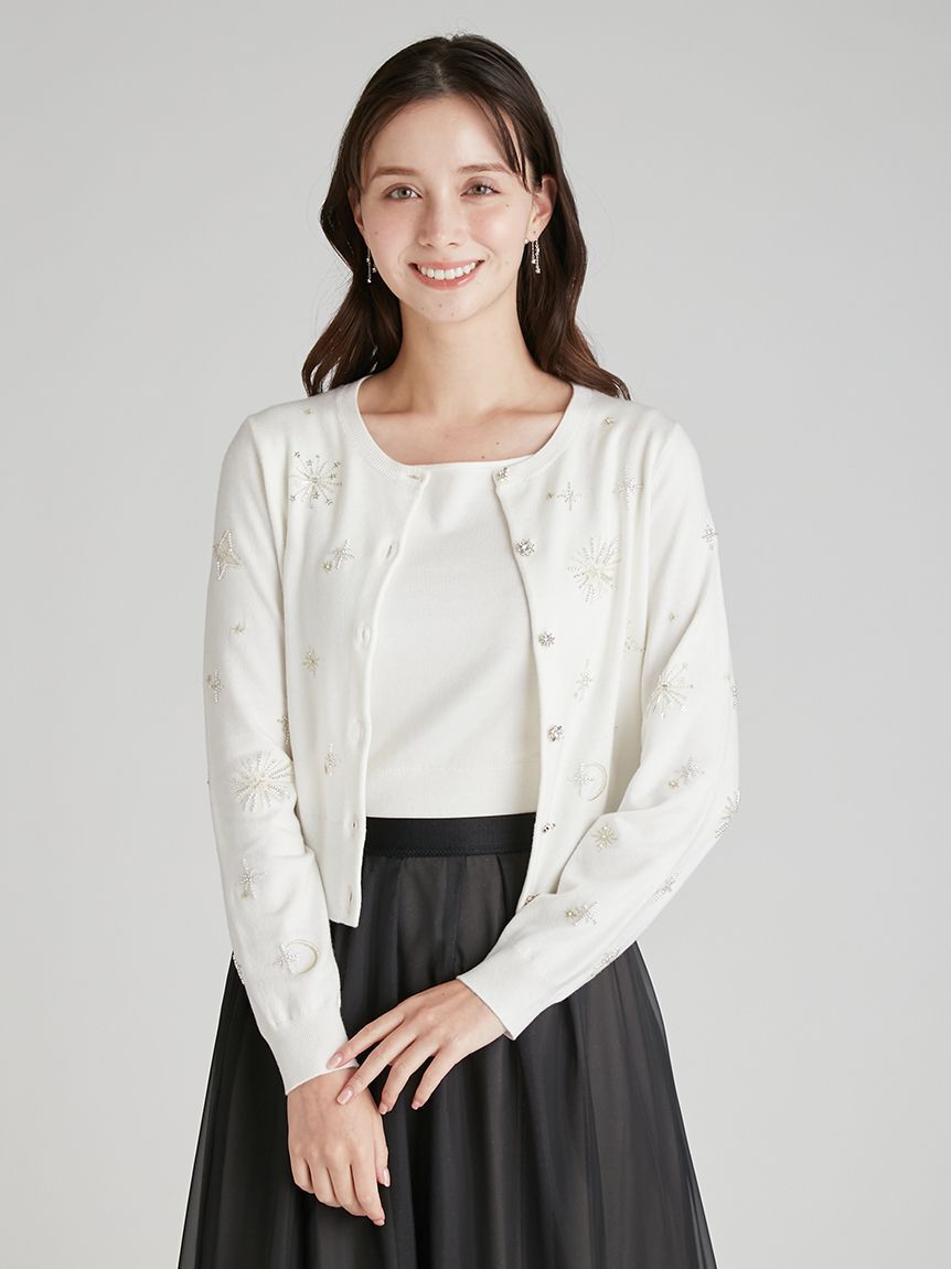 CELFORD「【YUMI KATSURA for CELFORD】コラボスターリー刺繍ニットアンサンブル」|ニット・セーター|