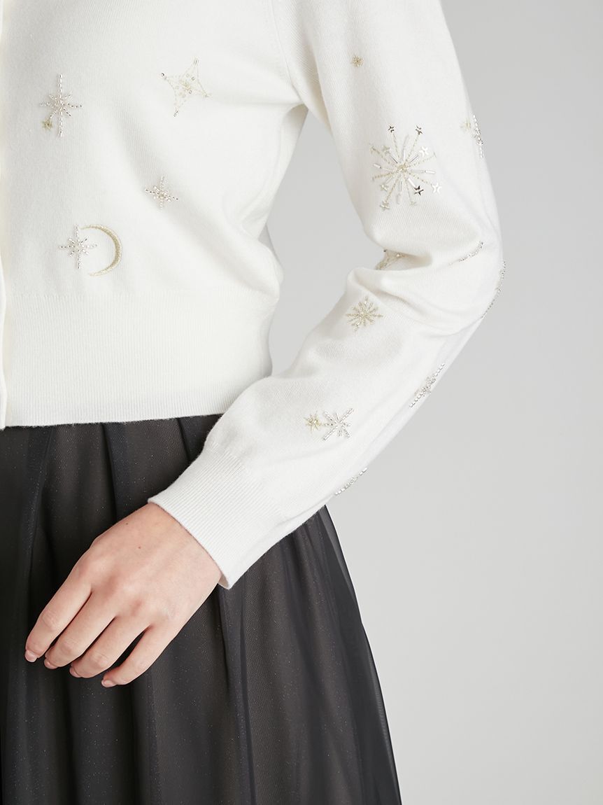 CELFORD「【YUMI KATSURA for CELFORD】コラボスターリー刺繍ニットアンサンブル」|ニット・セーター|