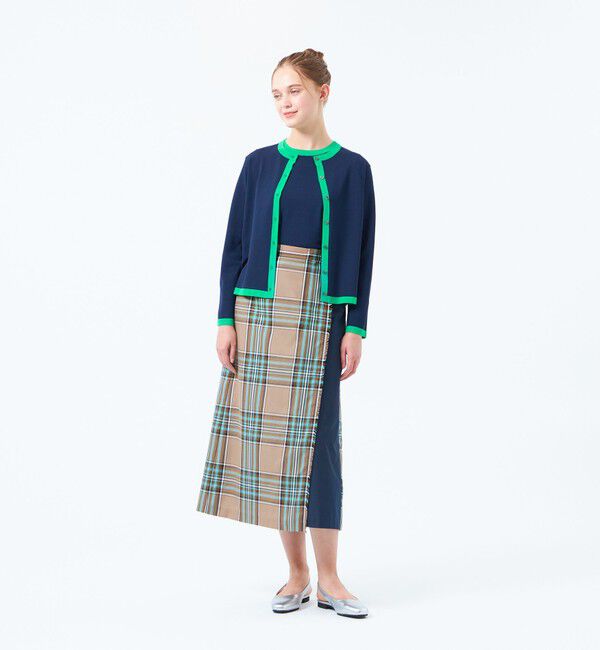 MACKINTOSH PHILOSOPHY「バイカラートリムクルーネックカーディガン」|ニット・セーター|