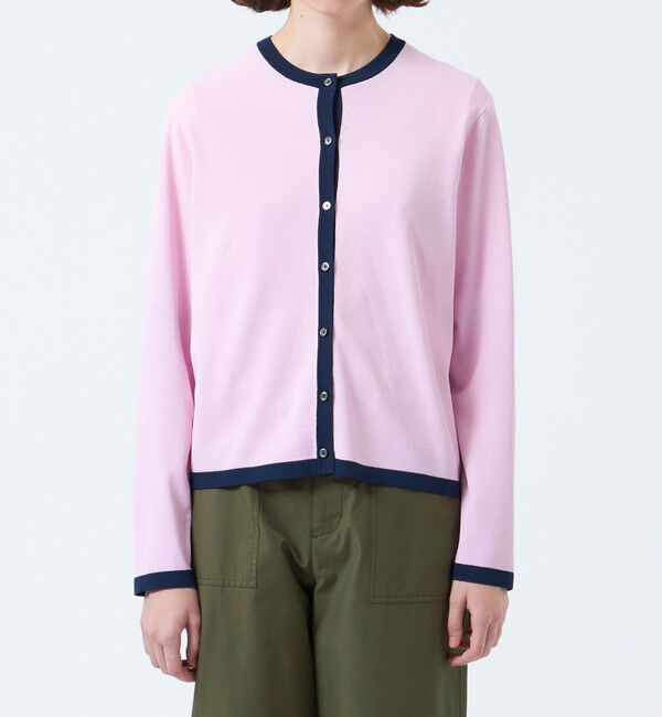 MACKINTOSH PHILOSOPHY「バイカラートリムクルーネックカーディガン」|ニット・セーター|