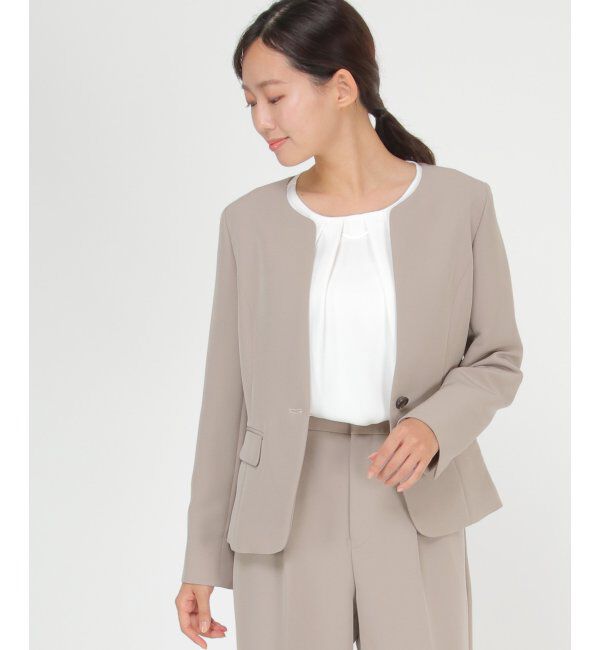 IKKA LOUNGE「ウォッシャブルキーネックジャケット」|その他|