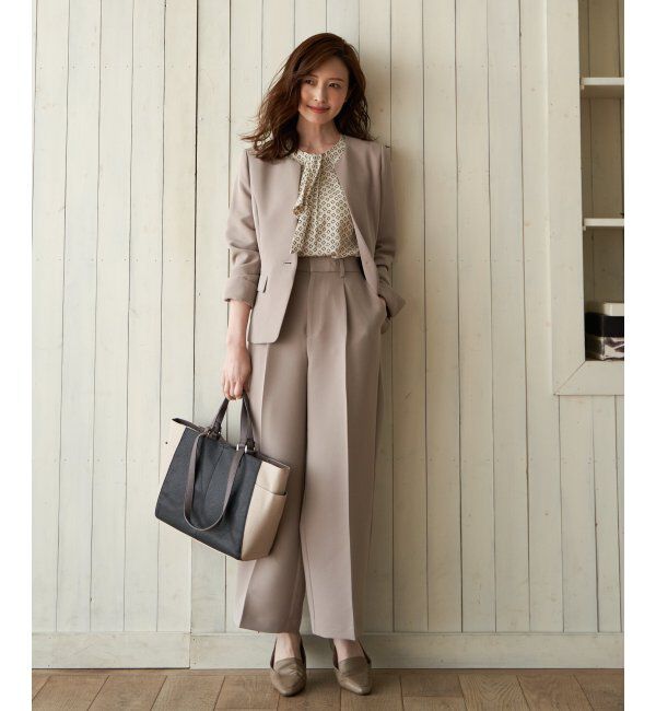 IKKA LOUNGE「ウォッシャブルキーネックジャケット」|その他|