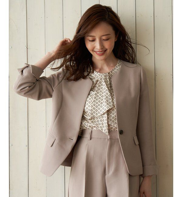 IKKA LOUNGE「ウォッシャブルキーネックジャケット」|その他|