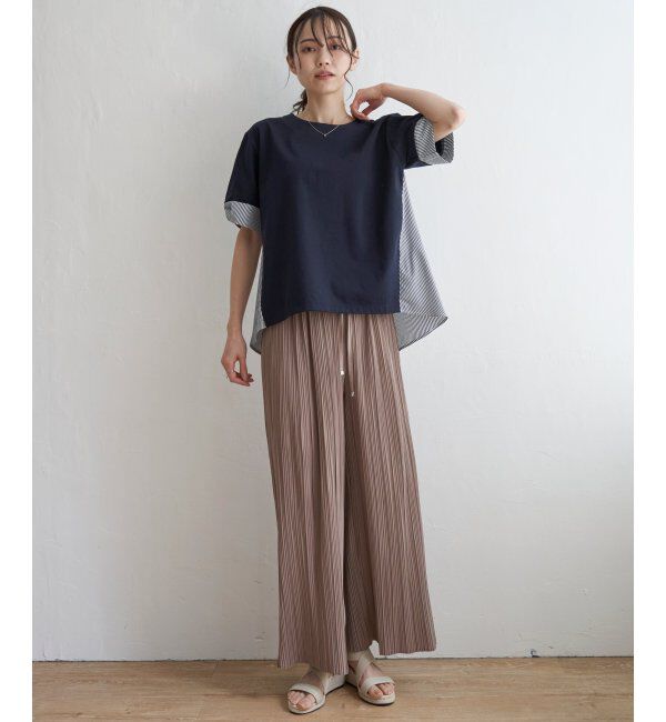 ikka「さらっとプリーツワイドパンツ」|その他|