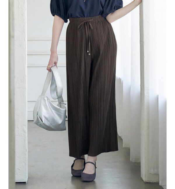 ikka「さらっとプリーツワイドパンツ」|その他|