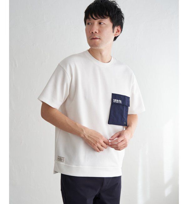 ikka「URBAN NATURE LIFE アーバンネイチャーライフ フラップポケットTシャツ」|Tシャツ・カットソー|ホワイト