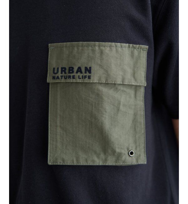 ikka「URBAN NATURE LIFE アーバンネイチャーライフ フラップポケットTシャツ」|Tシャツ・カットソー|