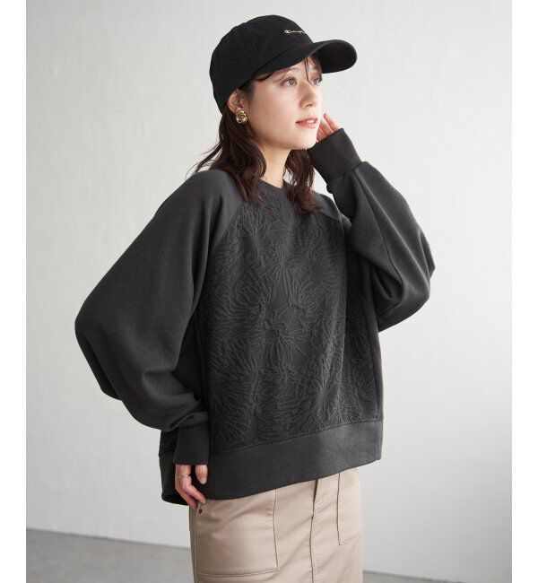 ikka「アートジャガードラグランプルオーバー」|その他|チャコール