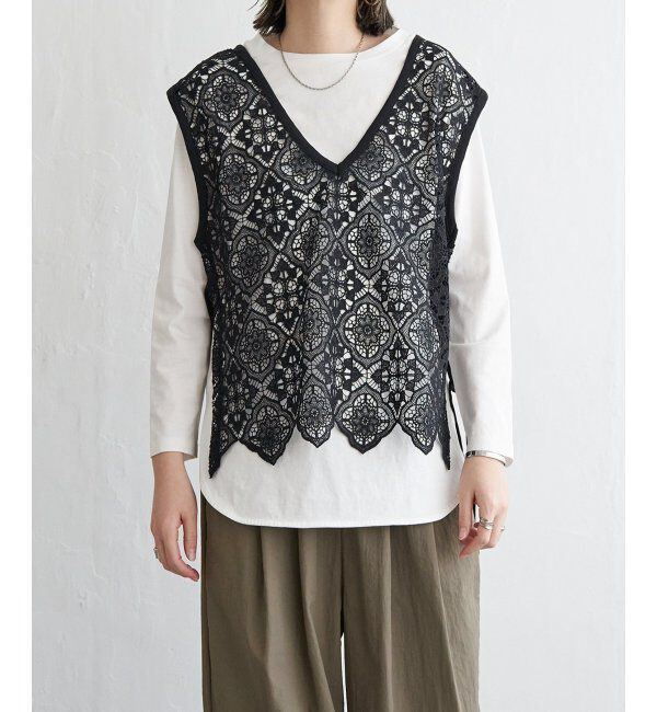 Lbc with Life「レース2WAYベスト」|シャツ・ブラウス|