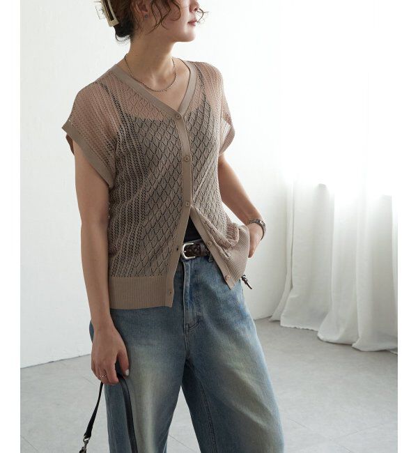 Lbc with Life「透かし編み2WAYベスト」|ニット・セーター|