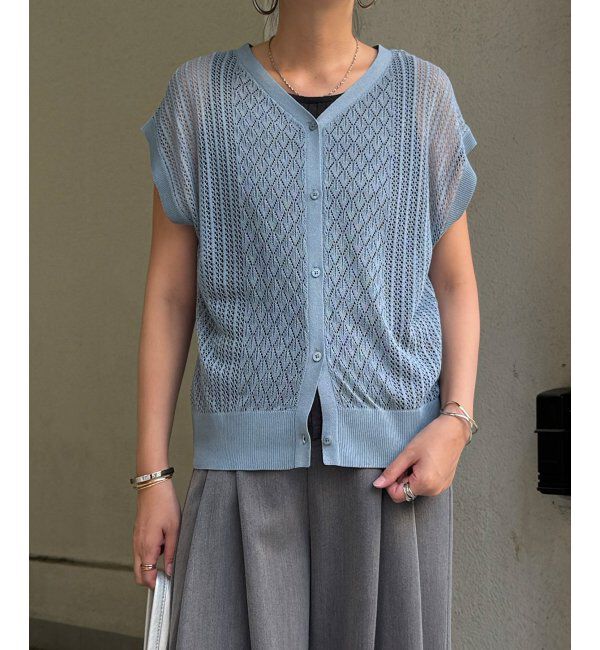 Lbc with Life「透かし編み2WAYベスト」|ニット・セーター|