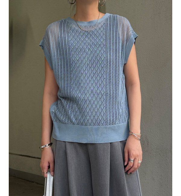 Lbc with Life「透かし編み2WAYベスト」|ニット・セーター|