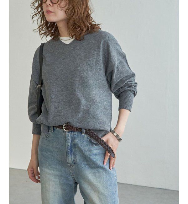 Lbc with Life「ソフトタッチアイレットVネックプルオーバー」|カーディガン|