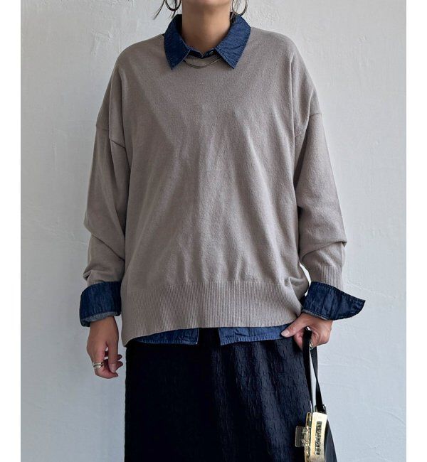 Lbc with Life「ソフトタッチアイレットVネックプルオーバー」|カーディガン|