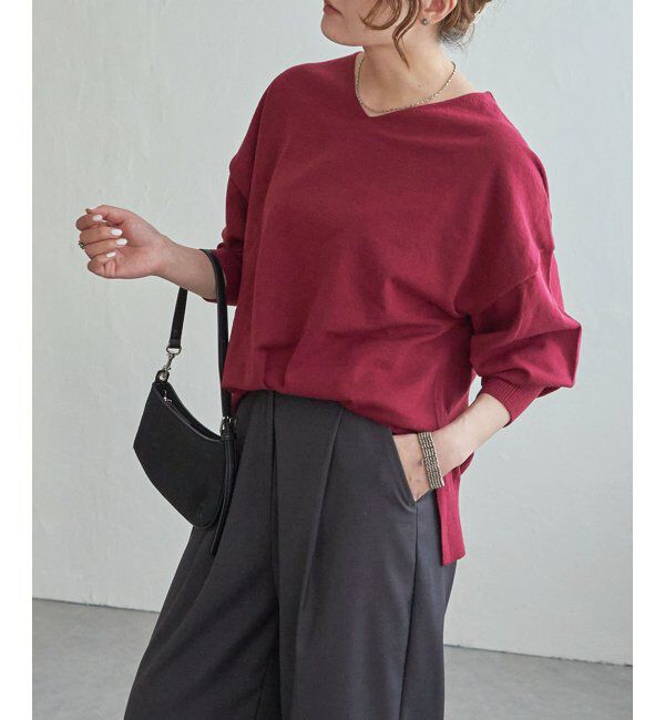 Lbc with Life「ソフトタッチアイレットVネックプルオーバー」|カーディガン|