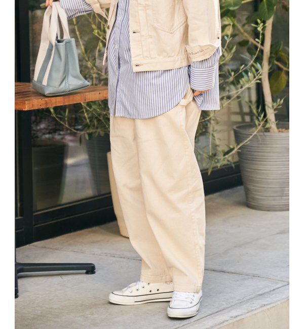 Lbc with Life「ナチュラルツイルシェフパンツ」|その他|オフホワイト