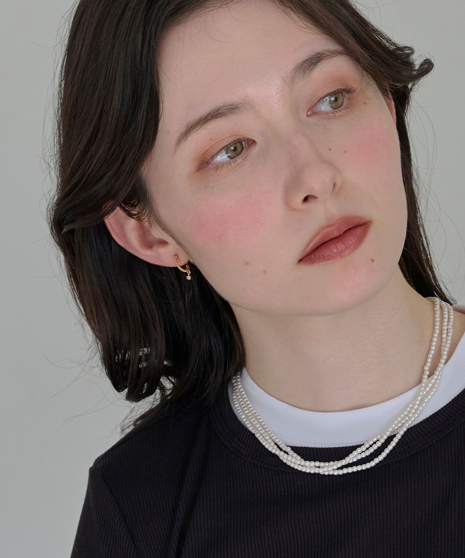 Phoebe「【痛くないシリーズ/金属アレルギー対応】ミルキースパークライトフィットイヤリング/ニッケルフリー/星」|イヤリング|