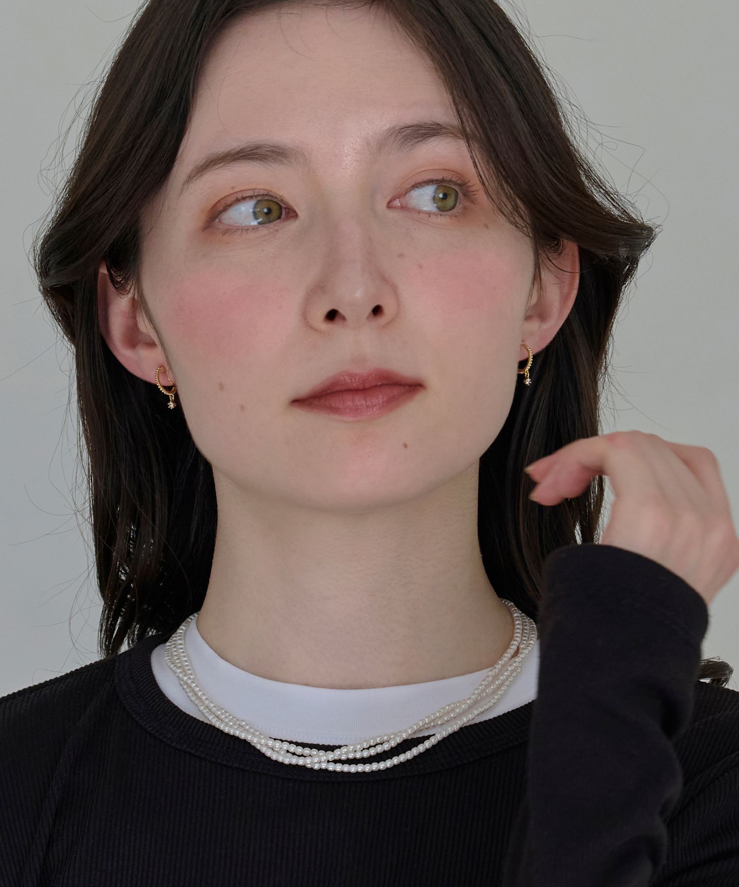 Phoebe「【痛くないシリーズ/金属アレルギー対応】ミルキースパークライトフィットイヤリング/ニッケルフリー/星」|イヤリング|