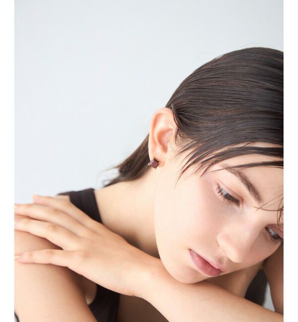 ete「[タイル] レッドジャスパー ピアス S」|ピアス|