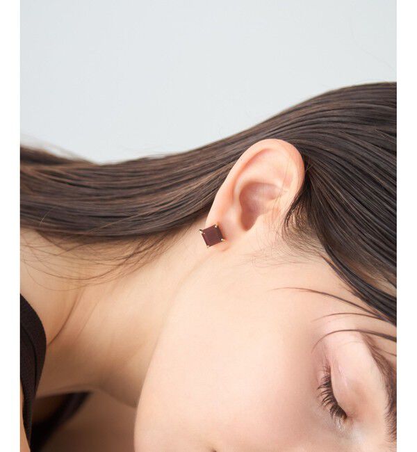 ete「[タイル] レッドジャスパー ピアス S」|ピアス|