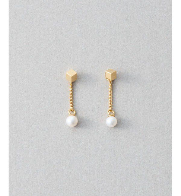 Jouete「ピアス チェーン パール」|ピアス|イエローゴールド