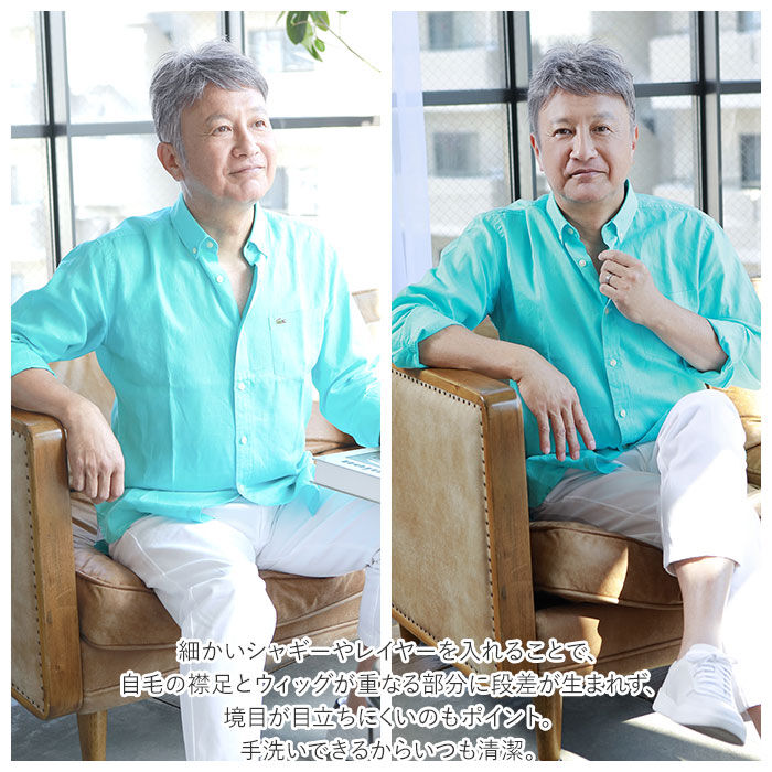 BACKYARD FAMILY「PRISILA プリシラ メンズ 部分ウィッグ 部分ウイッグ 通販 部分かつら ヘアピース」|その他|